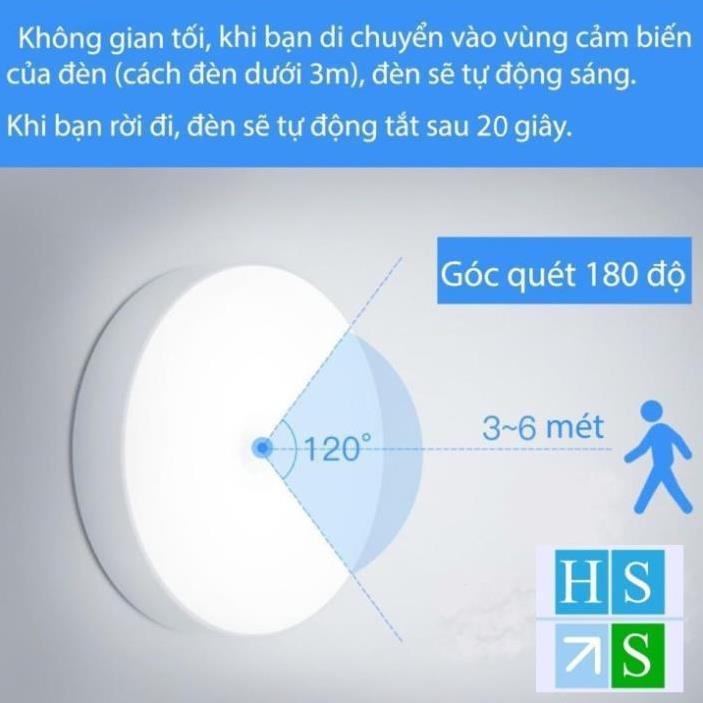 Đèn LED CẢM ỨNG chuyển động thông minh tự động bật tắt đèn ngủ cảm biến nhạy sử dụng pin sạc USB dùng dán tường đa năng