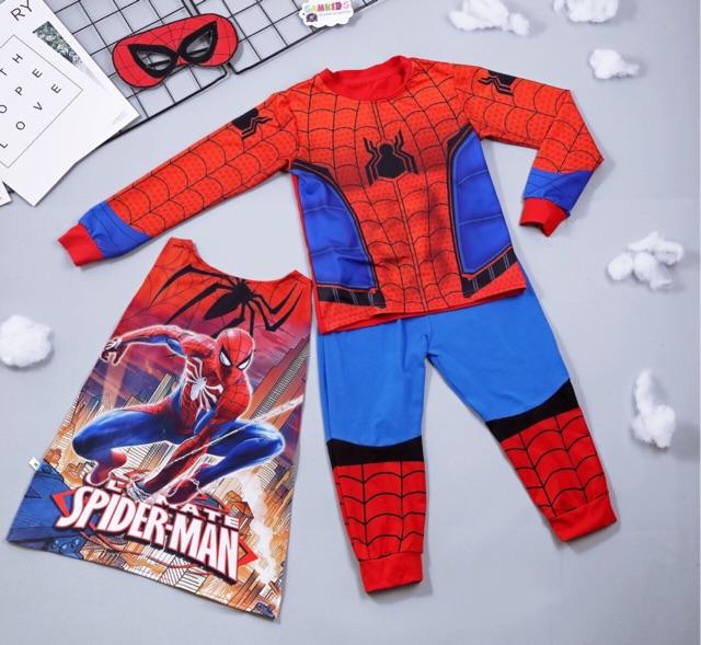 Bộ đồ siêu nhân nhện spider man SK009 dài Samkids