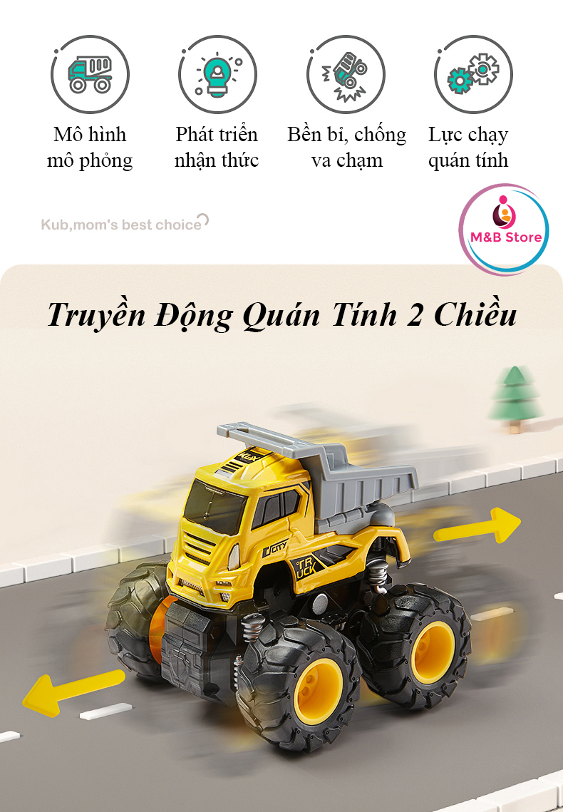 Bộ 4 Xe Quán Tính Công Trình/Cứu Hộ - KUB