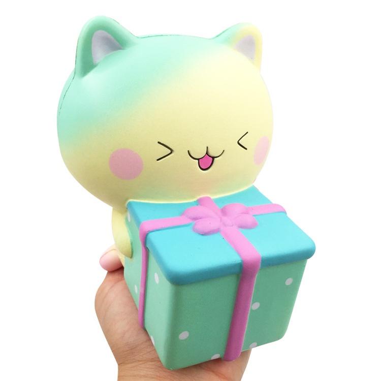 Squishy Lớn JUMBO Hình gấu ôm hộp quà Đồ Chơi Xốp Giảm Stress Hình mềm mịn dễ Thương đàn hồi Cho Bé