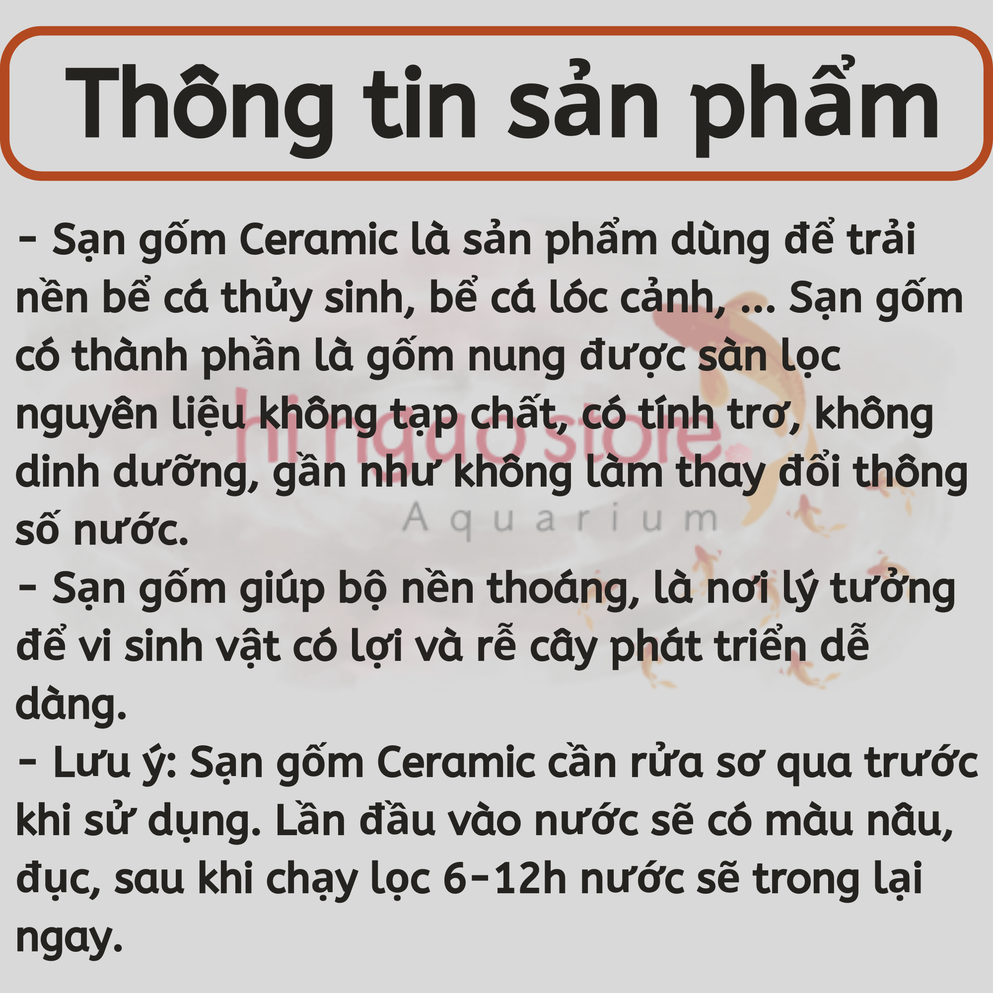 Sạn Gốm - Ceramic Soil trải nền hồ thủy sinh, hồ cá lóc, hồ cá nóc - Phụ kiện thủy sinh - Hingaostore.
