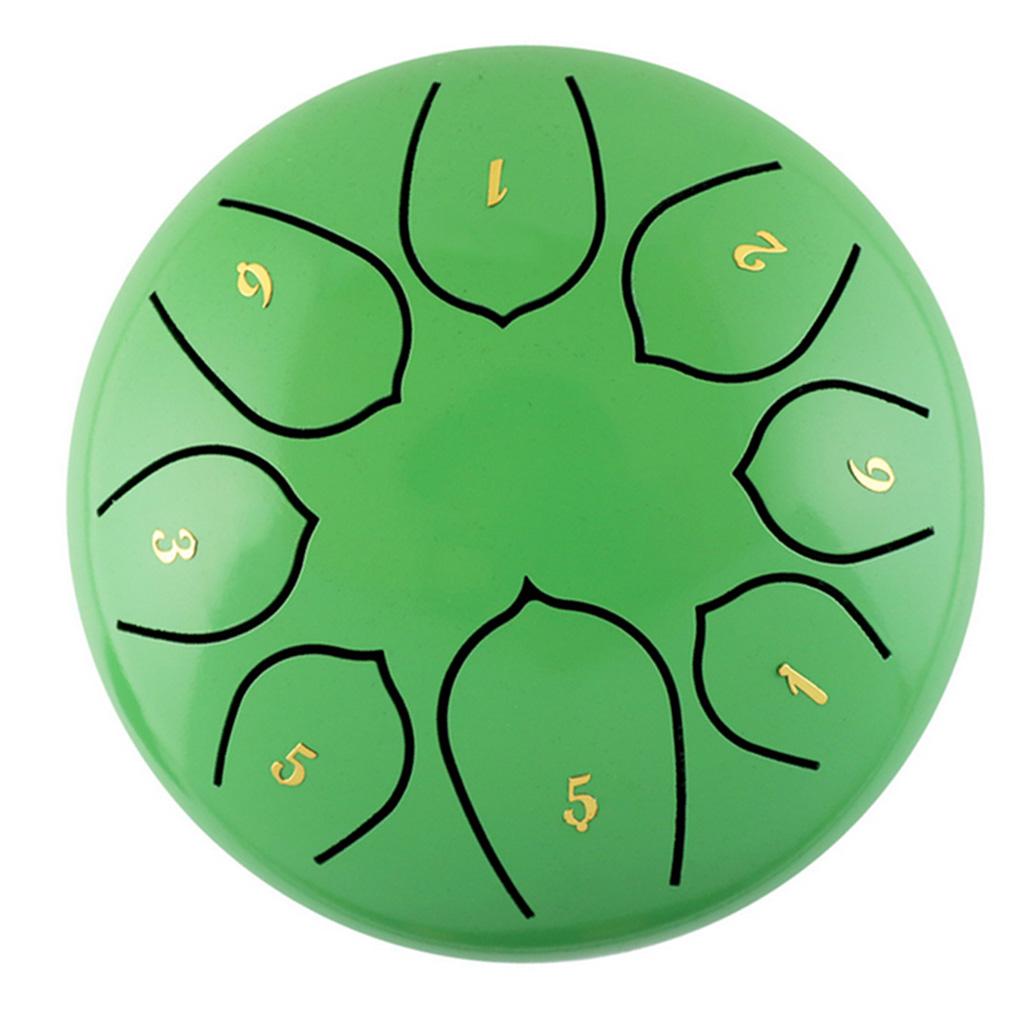 6\" Alloy Steel Tongue Drum 8 Notes Tank Drum Instrument w/ Bag Mallets