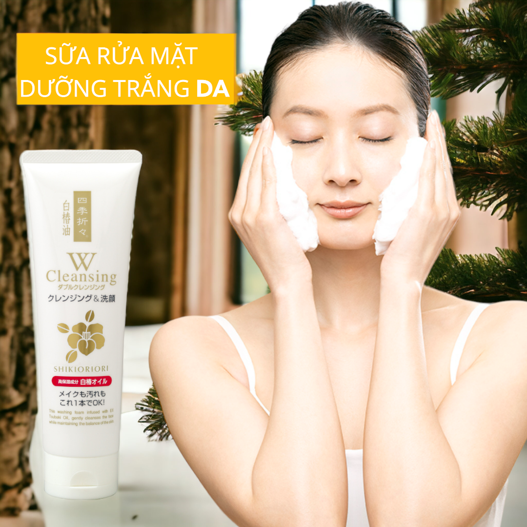 Sữa Rửa Mặt Shikioriori W Cleansing Wash Chiết Xuất Hoa Trà Trắng