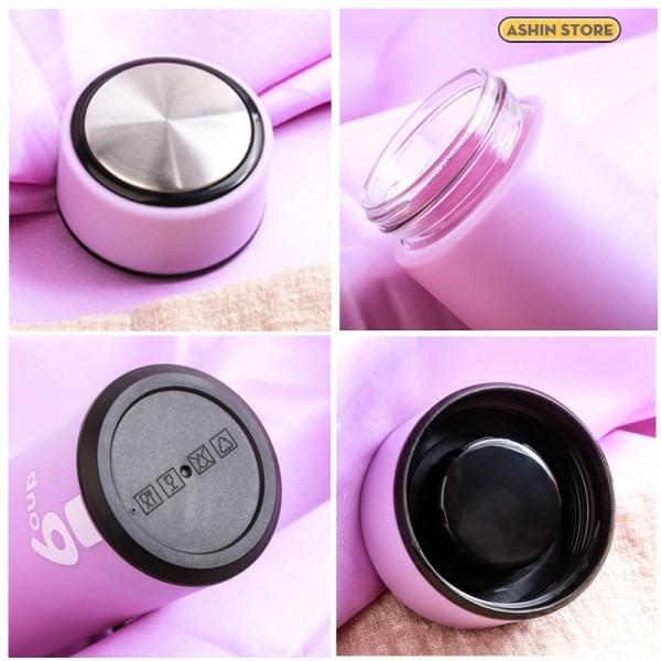 Bình Nước Thủy Tinh 6oup Bọc Nhựa 450ml Tiện Ích