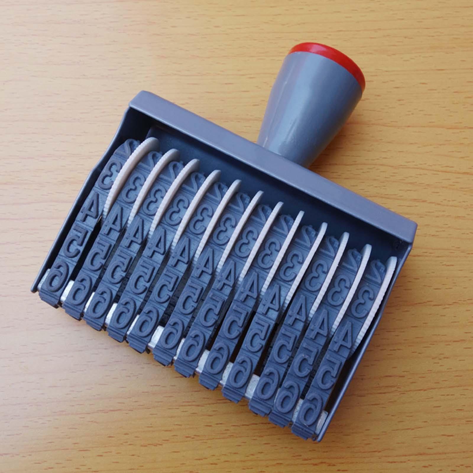 12 digits Wheel Number Stamp Number Stamp Multifunctional Craft Roller Stamp Commercial Stamp Portable Universal for Home Dormitory Document