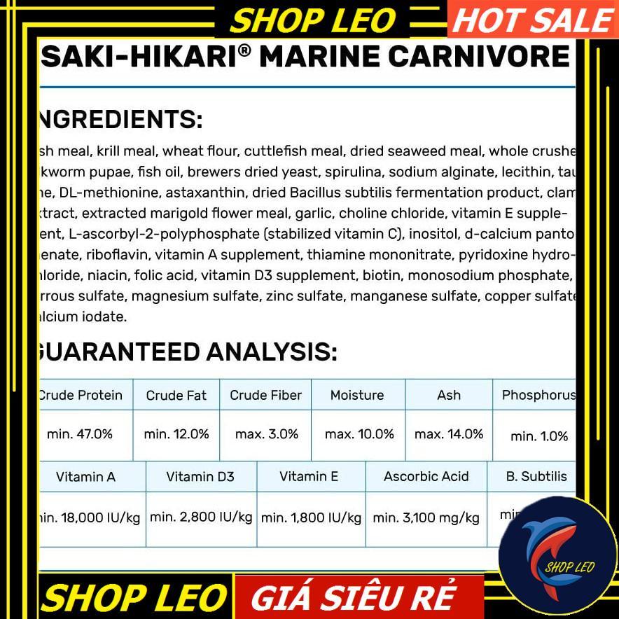 Thức ăn cho cá biển ăn thịt SAKI-HIKARI MARINE CARNIVORE - thức ăn cá biển cao cấp - hồ cá biển - bể nước mặn