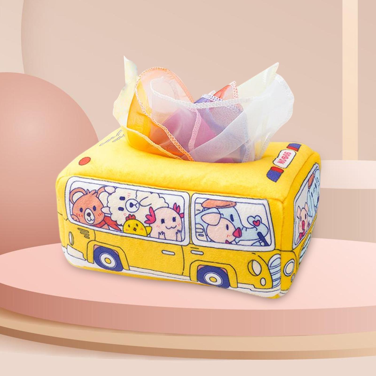 2x Baby Tissue Box with Hand Towel Sensory Toys for Preschool Toddlers