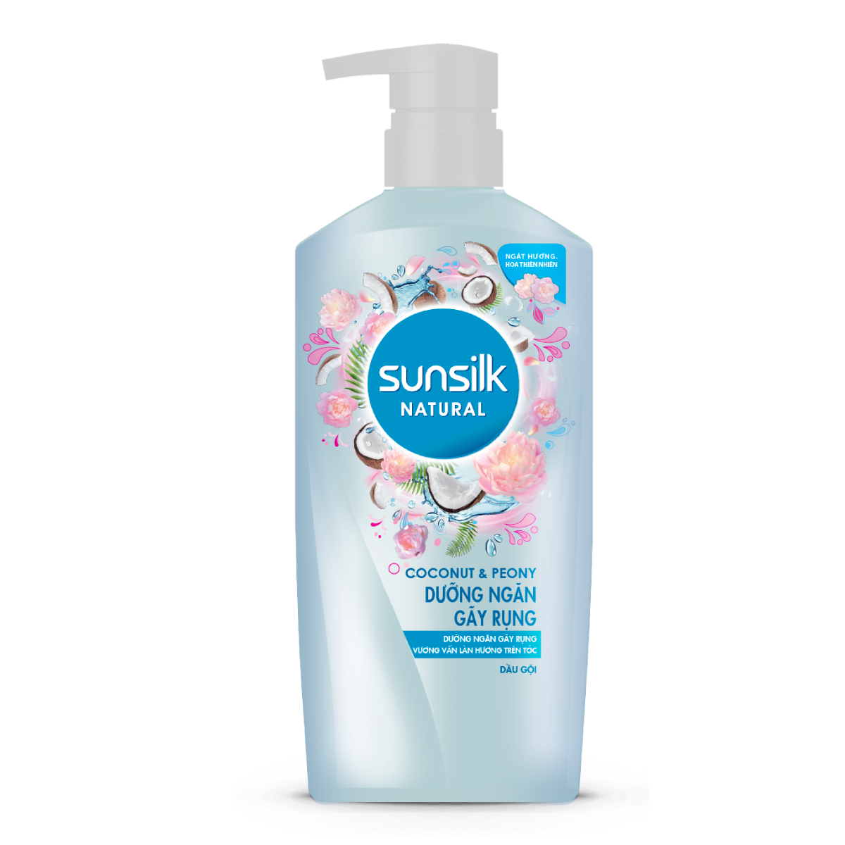 Dầu Gội 650Gr Sunsilk Dưỡng Ngăn Gãy Rụng Dành Cho Tóc Gãy Rụng Dưỡng Chất Thiên Nhiên Nước Dừa & Hoa Mẫu Đơn Giúp Tóc Suôn Mềm Sống Động & Bung Tỏa Hương Thiên Nhiên