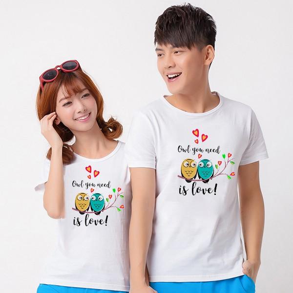 Đồ  Đôi so Cute In Họa Tiết xinh xắn dễ thương (Giá 1 bộ luôn quần và áo)