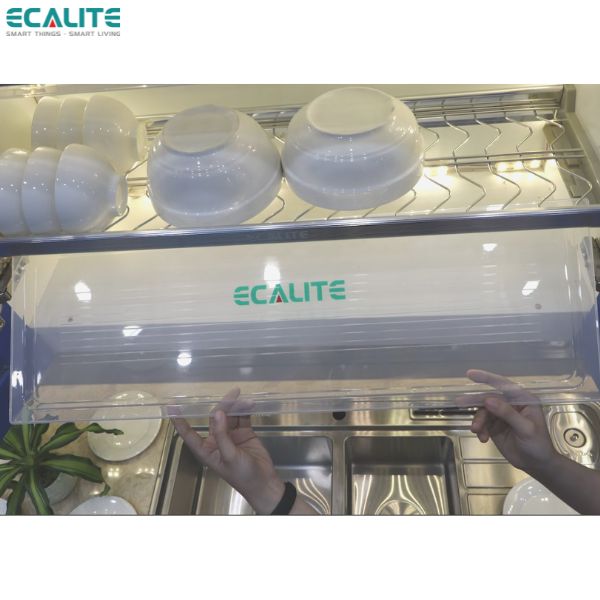 Kệ chén cố định tủ trên Ecalite EL-BR80S - Ngang 80cm - Inox 304 cao cấp - Hàng chính hãng