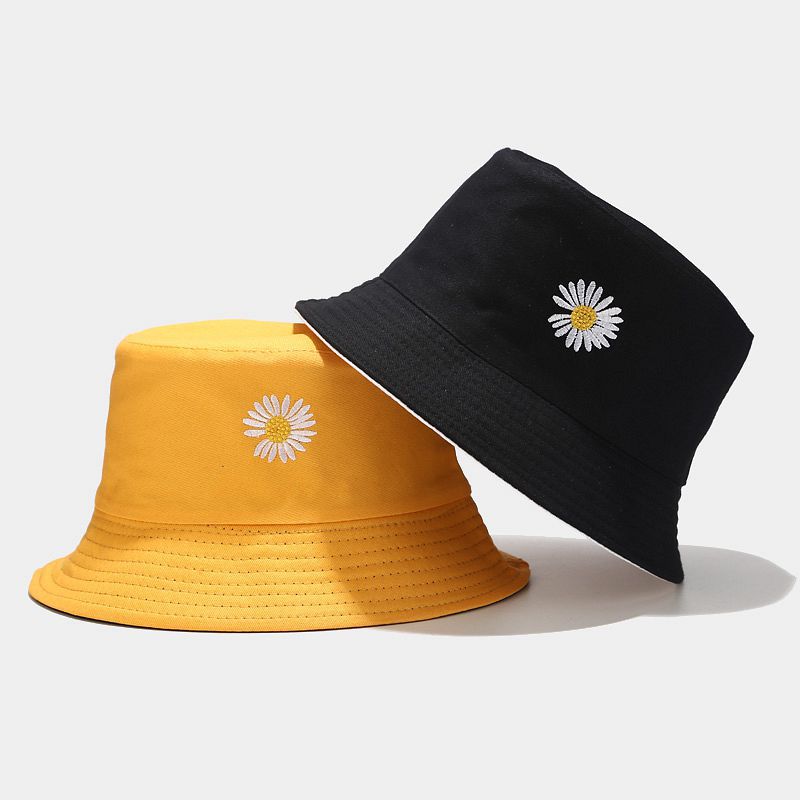 Nón bucket 2 mặt hoa cúc vành rộng 5.5Cm 3 màu