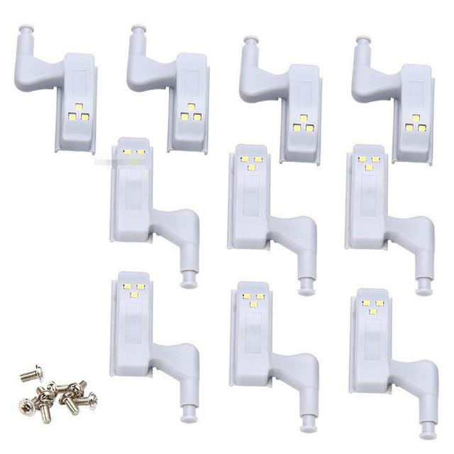 Đèn 3 Led Gắn Bản Lề Tủ Quần Áo, Ngăn Kéo Kèm Pin