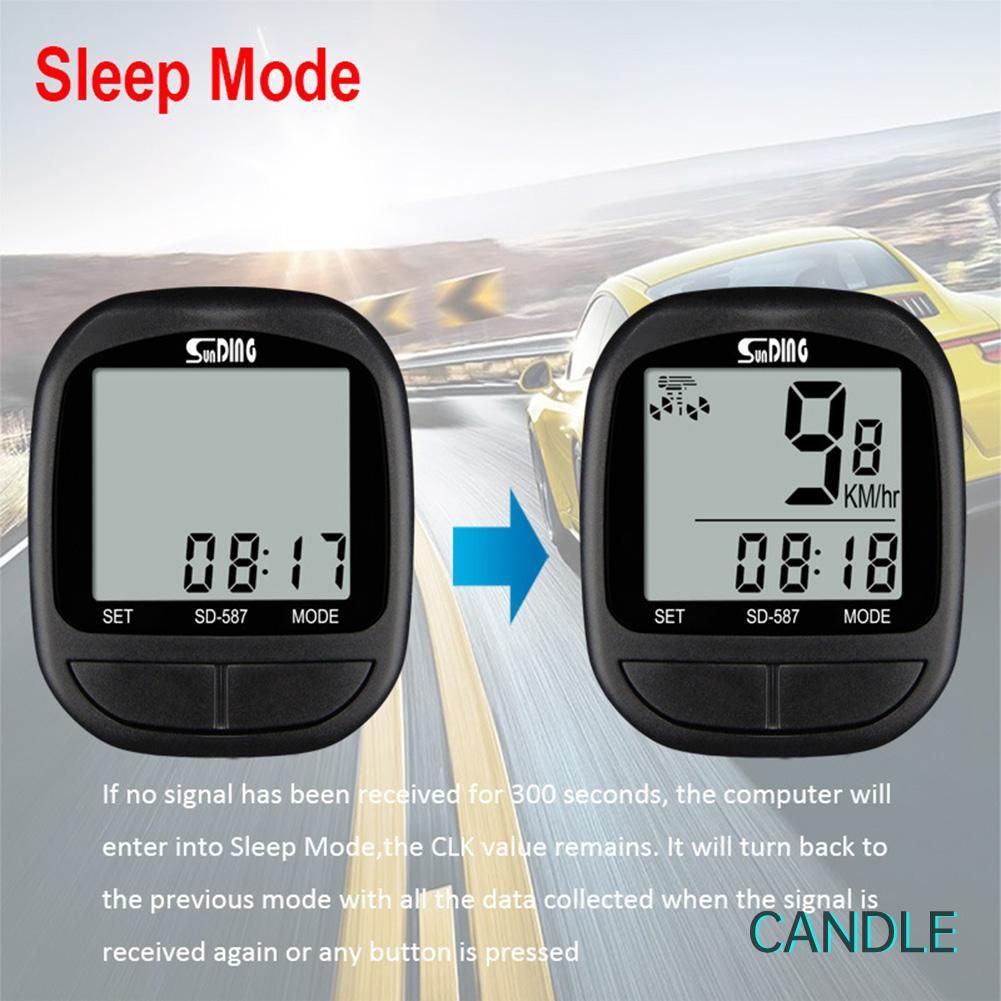 Đồng Hồ Đo Tốc Độ Xe Đạp Sunding Màn Hình Lcd Chống Nước
