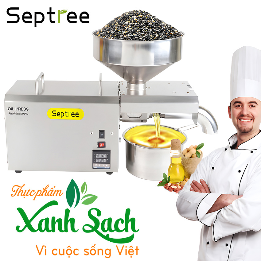 [ HÀNG NHẬP KHẨU] Máy ép dầu thực vật chuyên nghiệp Septree S8 – Dùng cho gia đình, kinh doanh, nhà hàng, khách sạn