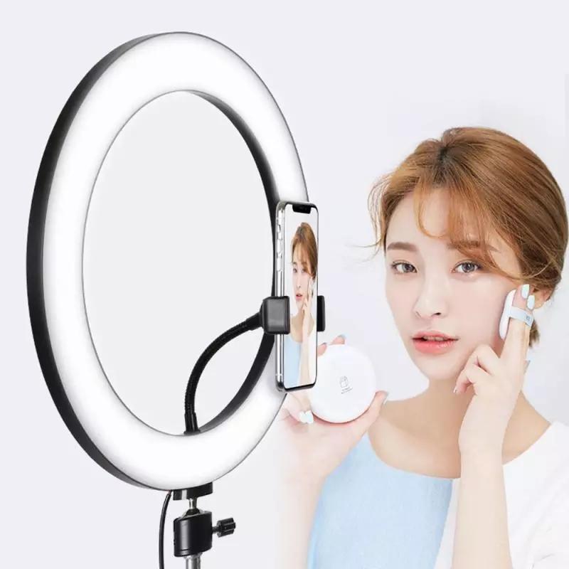 Đèn Led Tròn 26cm Gắn Điện Thoại Hỗ Trợ Chụp Ảnh