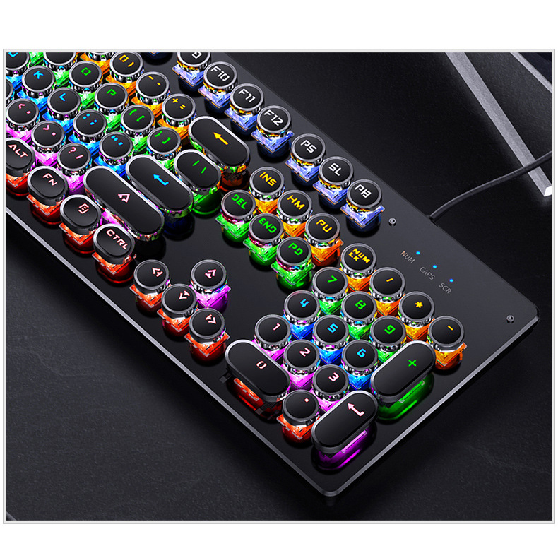 Bàn phím cơ gaming RGB SIDOTECH KZ4 dòng bàn phím máy tính chơi game trục cơ học thiết kế phím tròn lạ mắt độ nảy cao hành trình phím sâu, công thái học bàn phím cơ gaming full size có LED Marquee tuổi thọ 50 triệu lần bấm - Hàng Chính Hãng