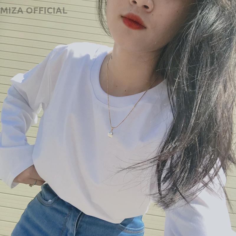 Áo phông tay dài sweater unisex nam nữ thun form rộng teen cổ tròn oversize cotton giá rẻ basic đen trắng freesize TRƠN