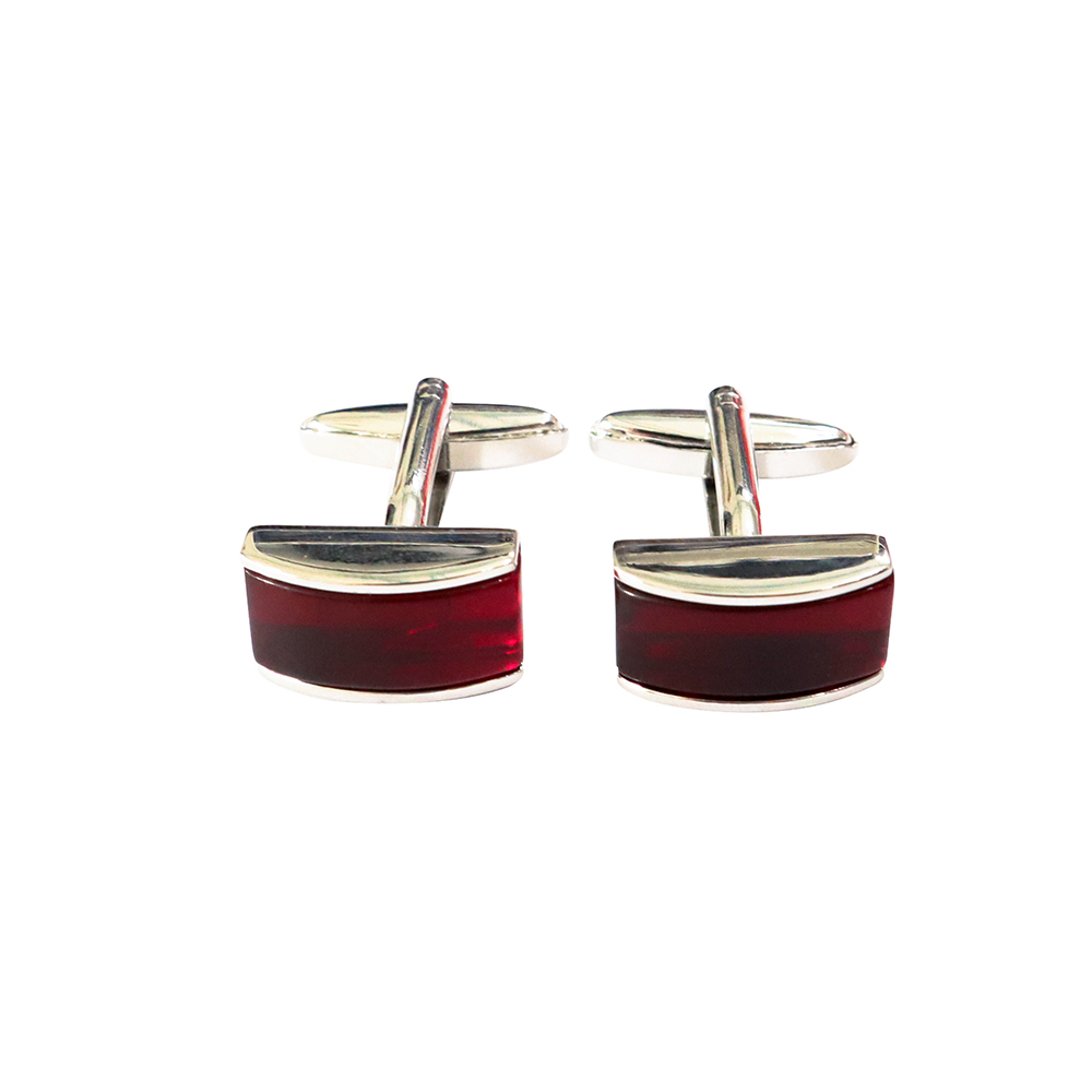 Khuy măng set, cufflinks măng set-Khuy măng set cài áo cho nam  màu trắng kim MSTK021