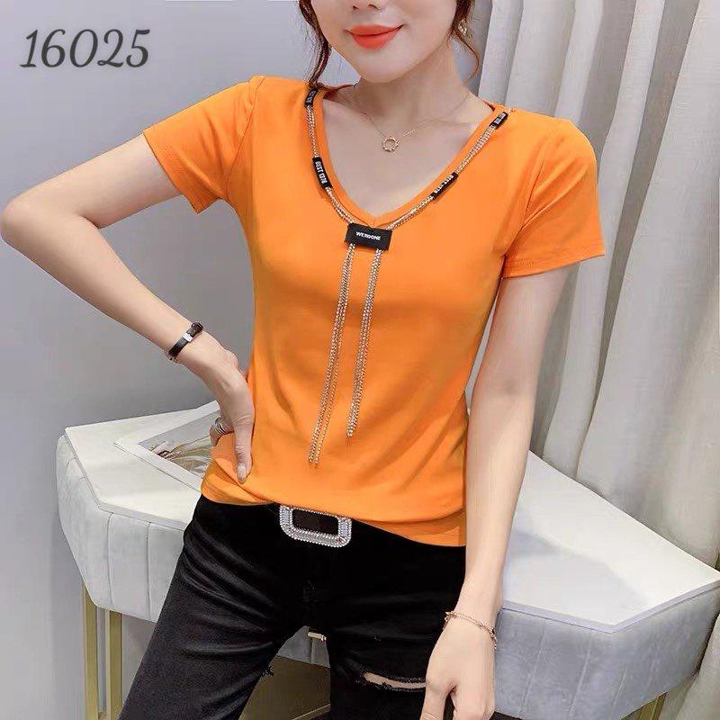 Áo kiểu cổ tim dây ch uyền 16025