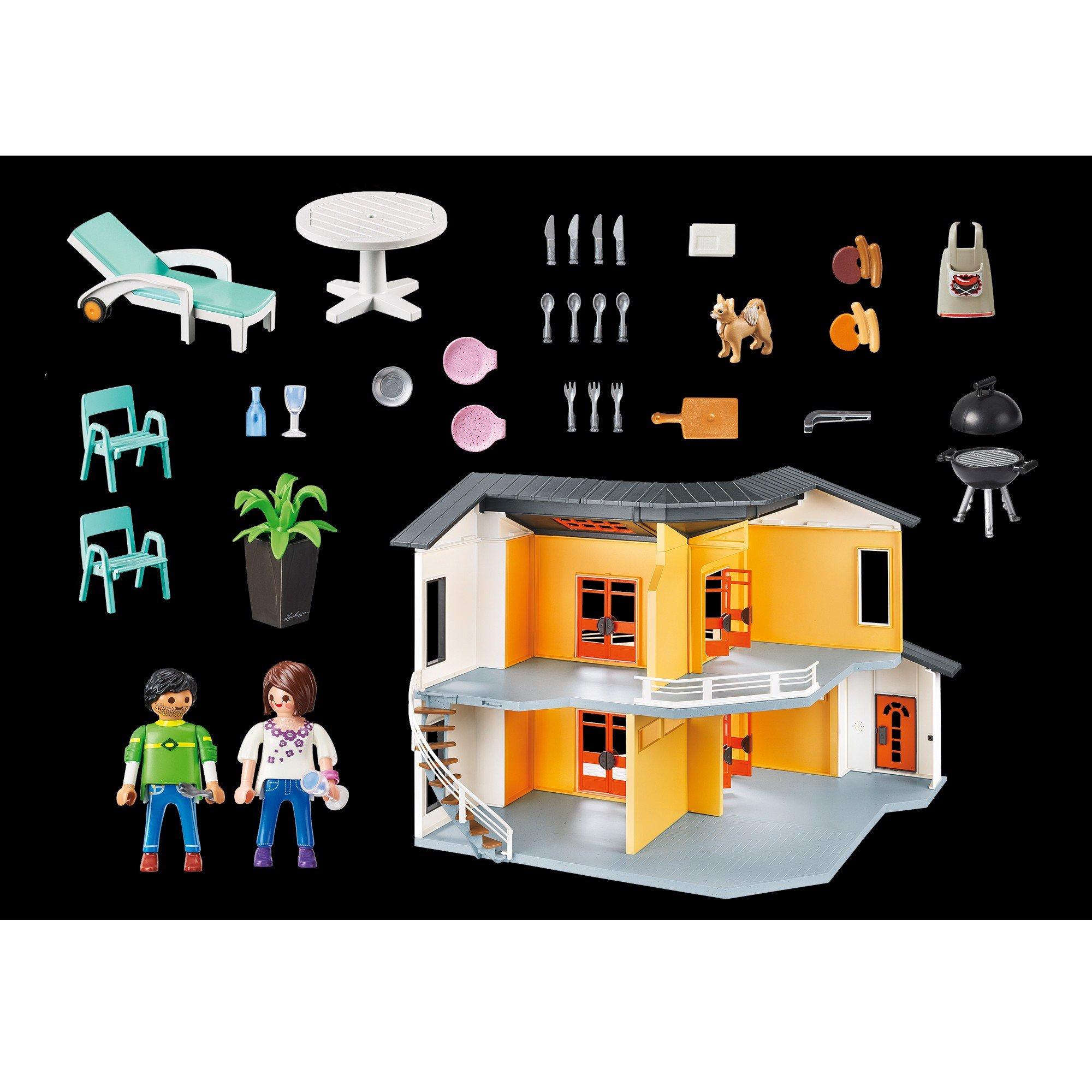 Đồ chơi mô hình Playmobil Biệt thự hiện đại kèm nhân vật, nội thất và hiệu ứng đèn &amp; âm thanh 137 pcs