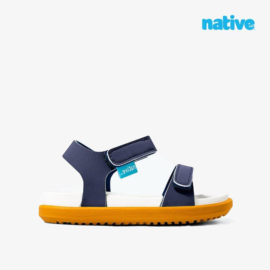 Giày Sandal Trẻ Em NATIVE J Charley Junior - Regatta Blue/ Shell White/ Toffee Brown