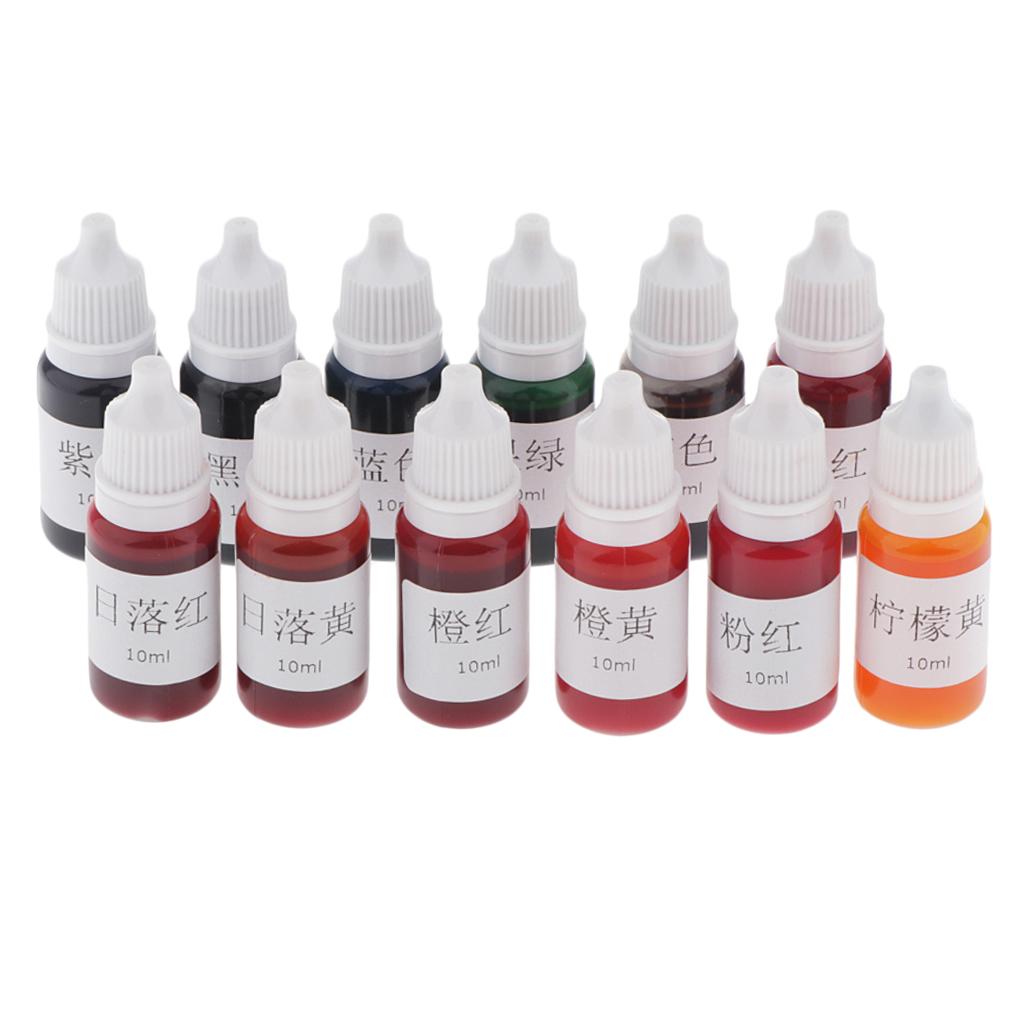 12Set Food Color Pigments Soap Dye Cookie Baking Cake DIY Candle Resin Supplies