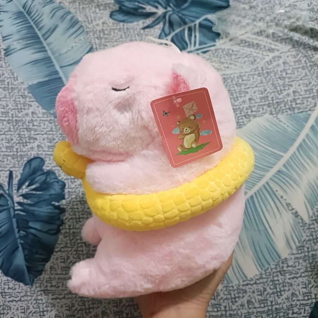 Thú nhồi bông Capybara đeo phao đi biển cute - Size 22cm - Quà tặng chuột lang đeo phao có thể cởi ra được
