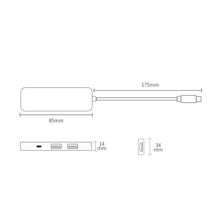 Cổng Chuyển HyperDrive USB-C HUB HDMI 4K60HZ 4-IN-1 - Hàng Chính Hãng