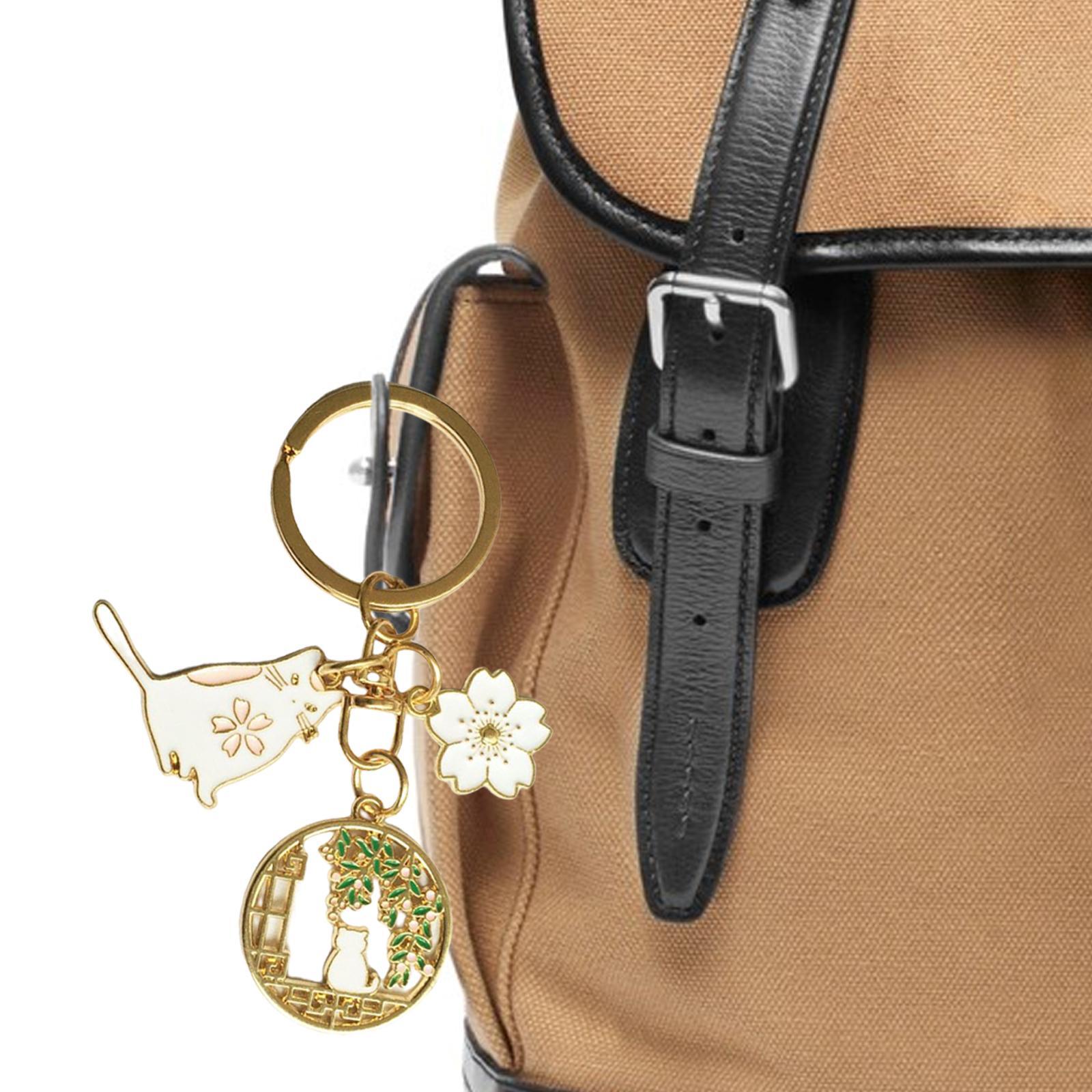 Cute Animal Keychain Flower Pendant Creative for Car key Purse Wallet