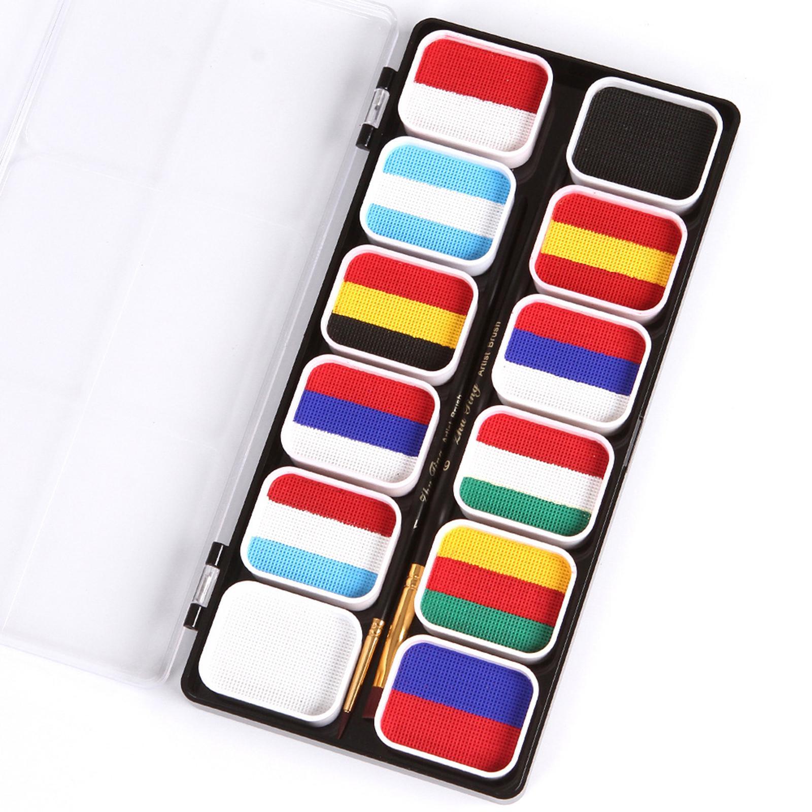 Face Body Paint Face Painting  Washable with 2 Brushes for Party