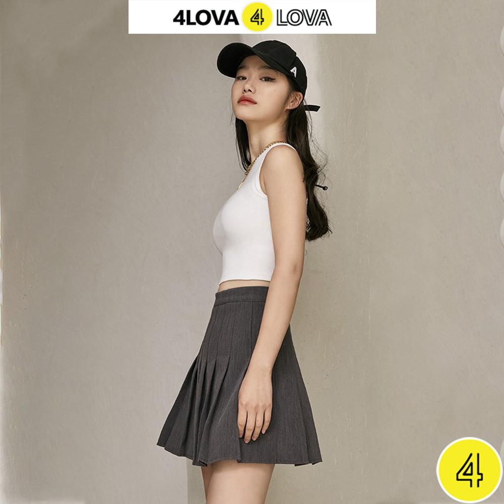 Áo croptop nữ 4LOVA kiểu ôm sát nách chất liệu cotton cao cấp