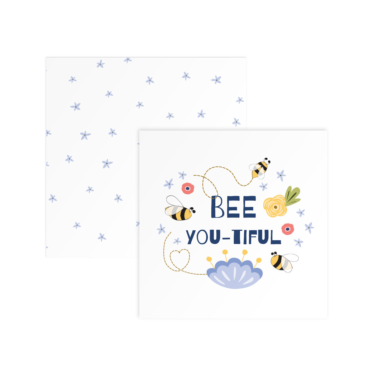 Thiệp chúc mừng phụ nữ, truyền cảm hứng, động viên BEE YOU-TIFULL vuông 12cm SDstationery LET IT BEE