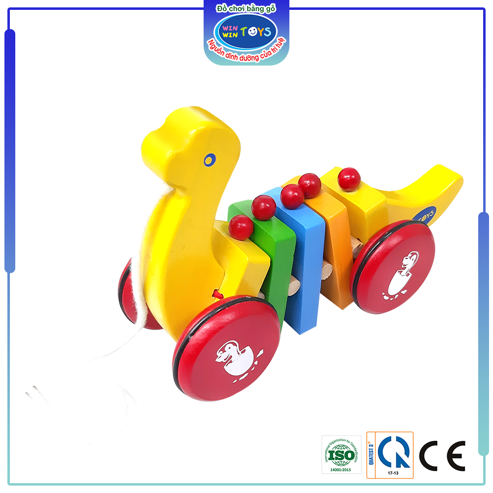 Đồ chơi gỗ Khủng long đi dạo | Winwintoys 67532 | Phát triển khả năng vận động và màu sắc | Đạt tiêu chuẩn CE và TCVN