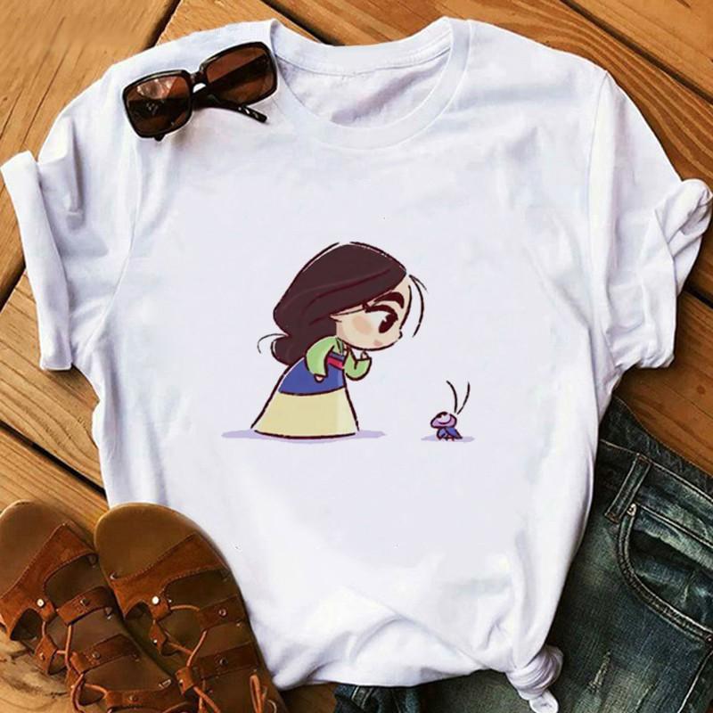 Áo Thun Hoạt Hình Đồ Họa Mộc Lan Cute