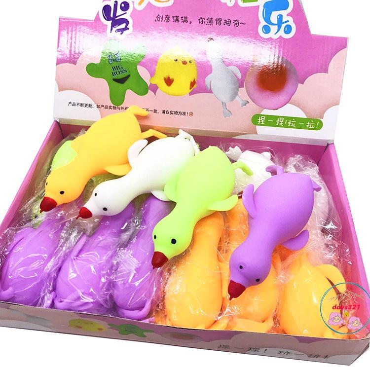 GUDETAMA SQUIShY Con VỊT BỘT Kéo Dài Nhiều Màu Mềm Mịn cực đáng yêu mochi slime bóp bóp kéo kéo cực đã