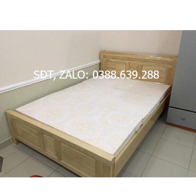 Giường gỗ sồi 1m6