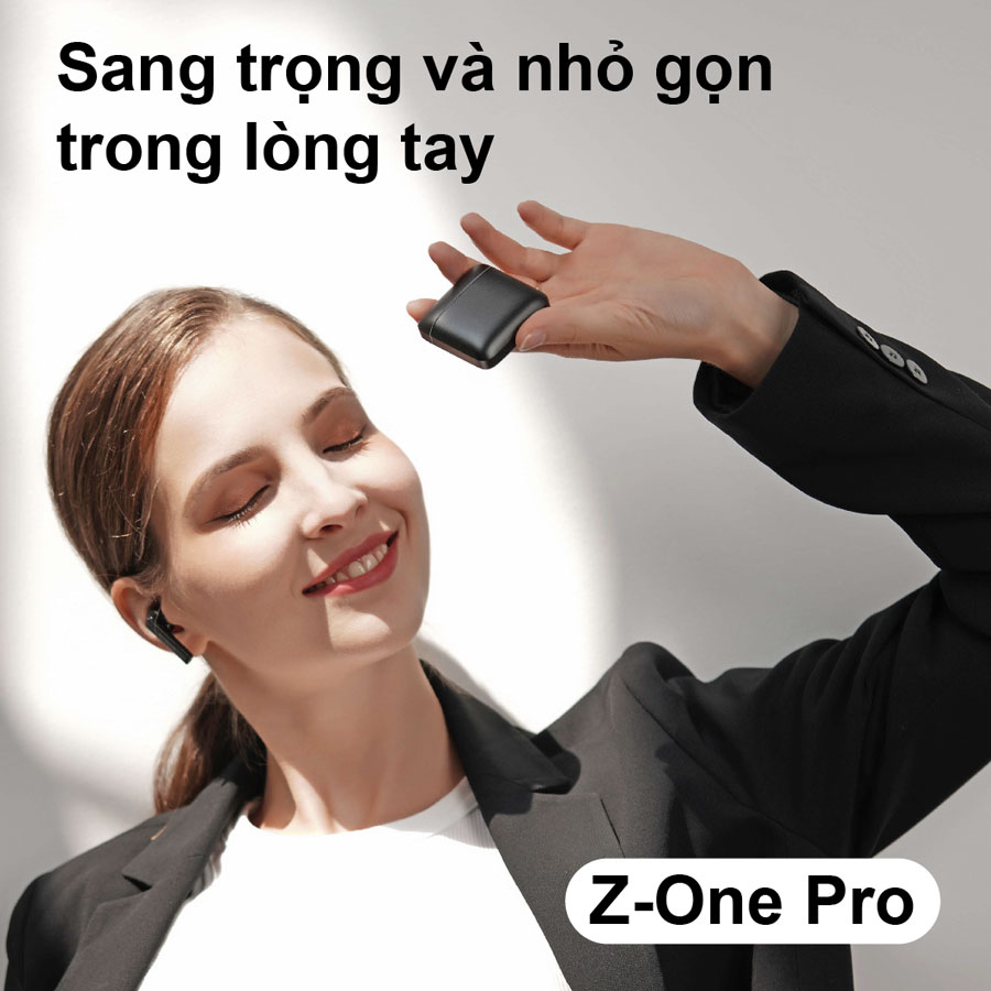 Tai nghe không dây myALO Z-One Pro: tai nghe Bluetooth 5.3 | Pin 40 giờ | Chống nước IPX4 | Thiết kế công thái học | Điều khiển cảm ứng thông minh | Hộp sạc chế tác từ Hợp kim đúc nguyên khối | Hàng chính hãng