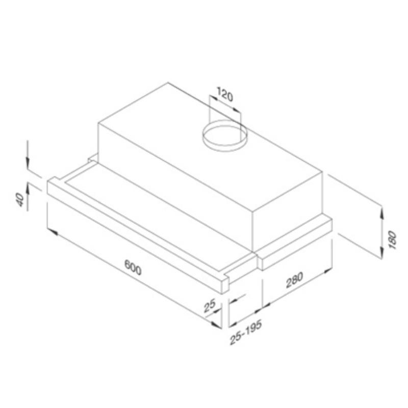 Máy Hút Mùi Âm Tủ Malloca K1506 TC / K1507 TC - Công Suất Hút 500 m3 - Hàng Chính Hãng