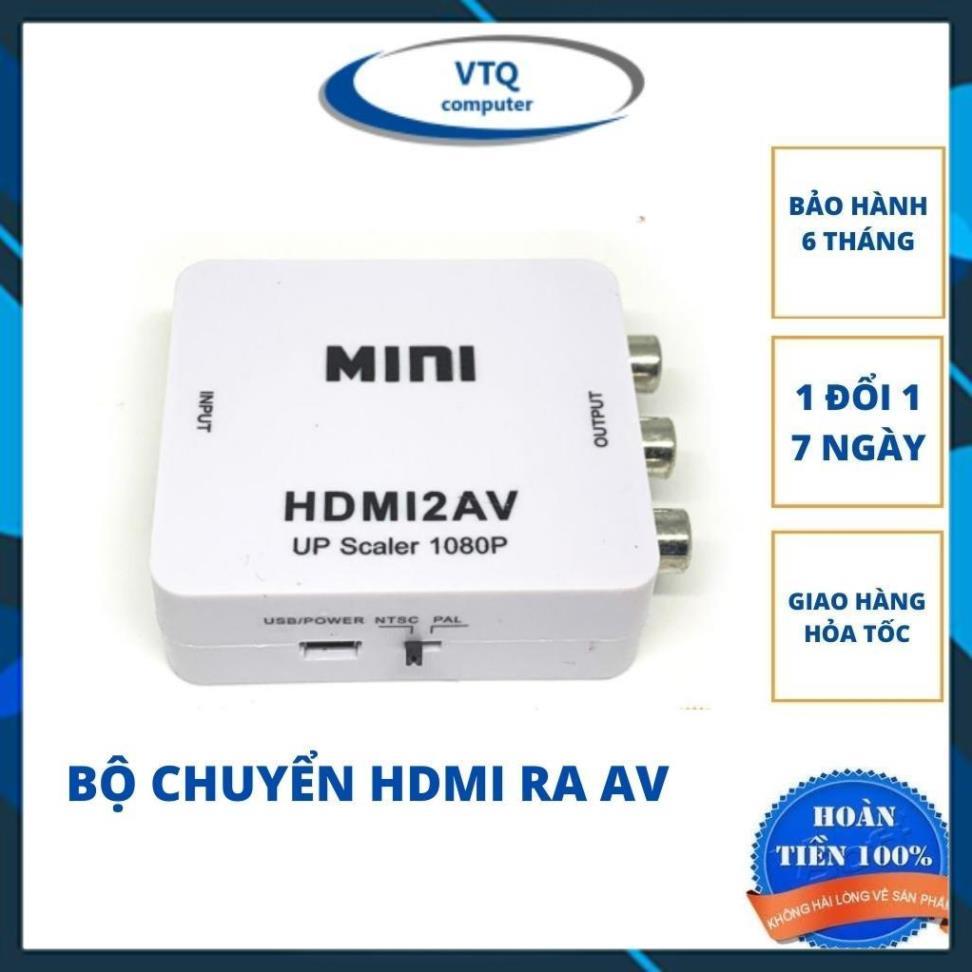 Thiết bị chuyển đổi cổng HDMI sang AV (RCA) AV/CVSB L/R hỗ trợ Video 1080P HDMI2AV. vtq.computer