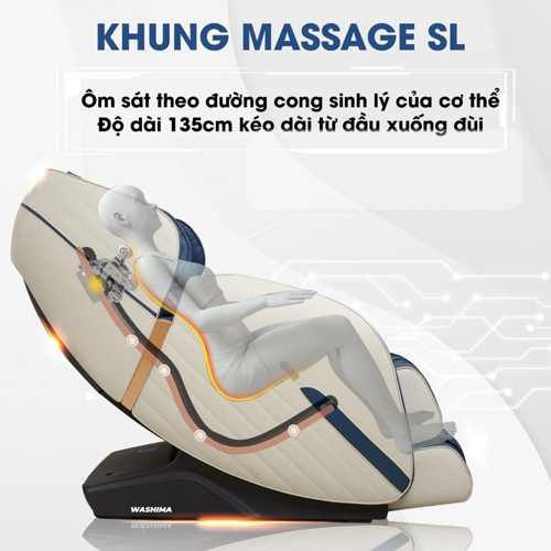 Ghế massage toàn thân cao cấp công nghệ Nhật Bản Washima WA – Mibu1000