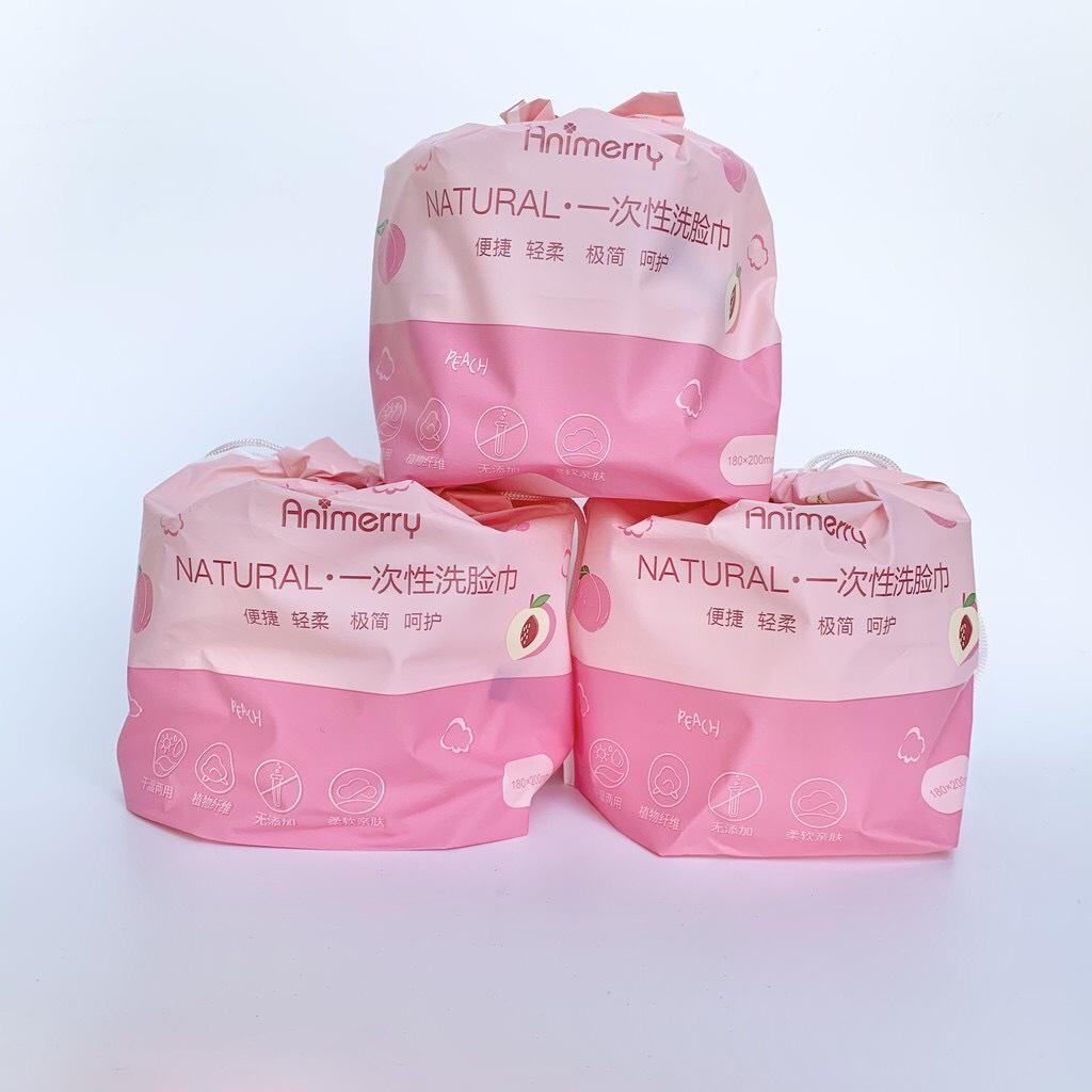 Giấy Lau Mặt Cotton Dùng 1 Lần, Khăn Mặt Khô Cuộn Giấy Tẩy Trang Lau Khô, Lau Ướt<3