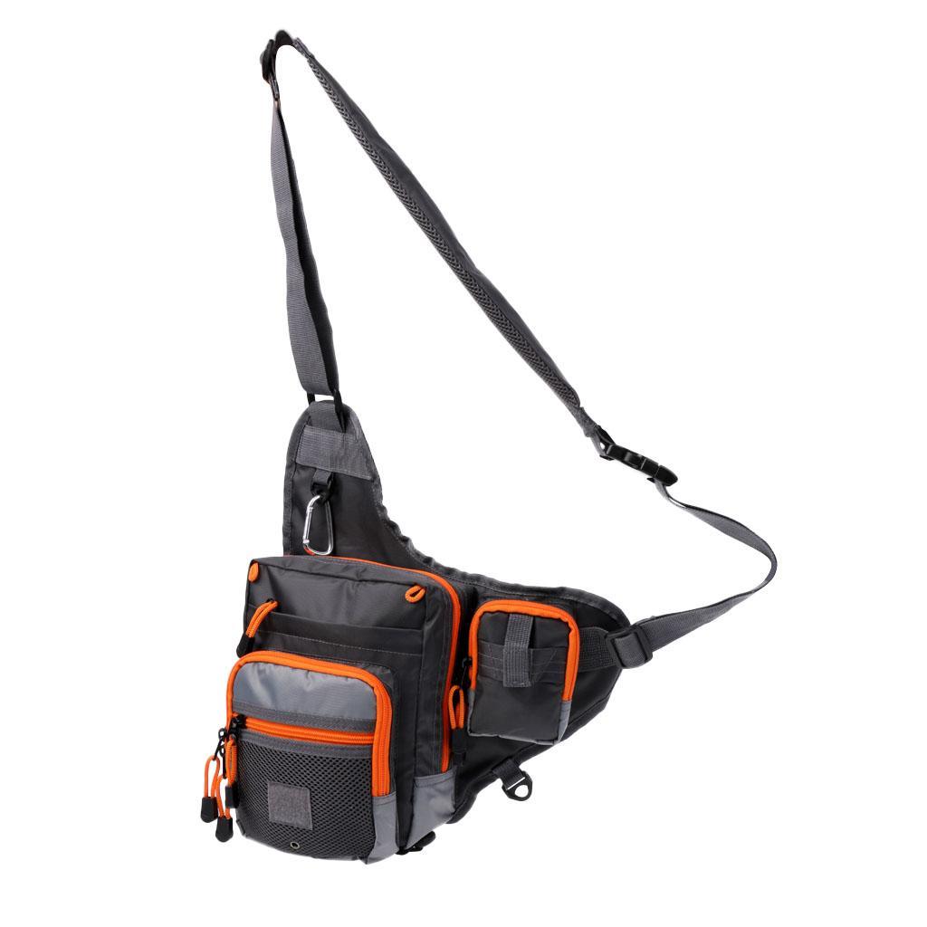 Sports Shoulder Bag Fishing Tackle Bag Crossbody Messenger Sling Bags