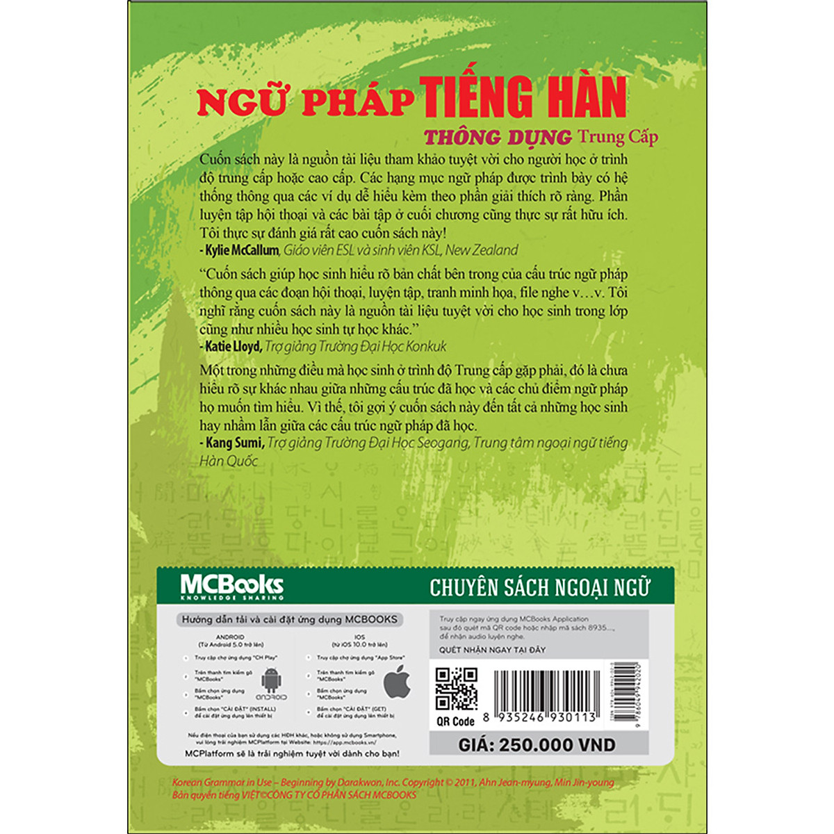 Ngữ Pháp Tiếng Hàn Thông Dụng - Trung Cấp - Korean Grammar In Use Intermediate (Học Cùng App MCBooks) - MinhAnBooks