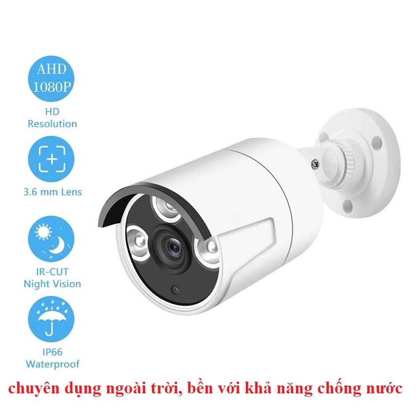 Bộ Kit Camera kiwivision AHD 2.0Mp Full HD thu âm - hàng chính hãng