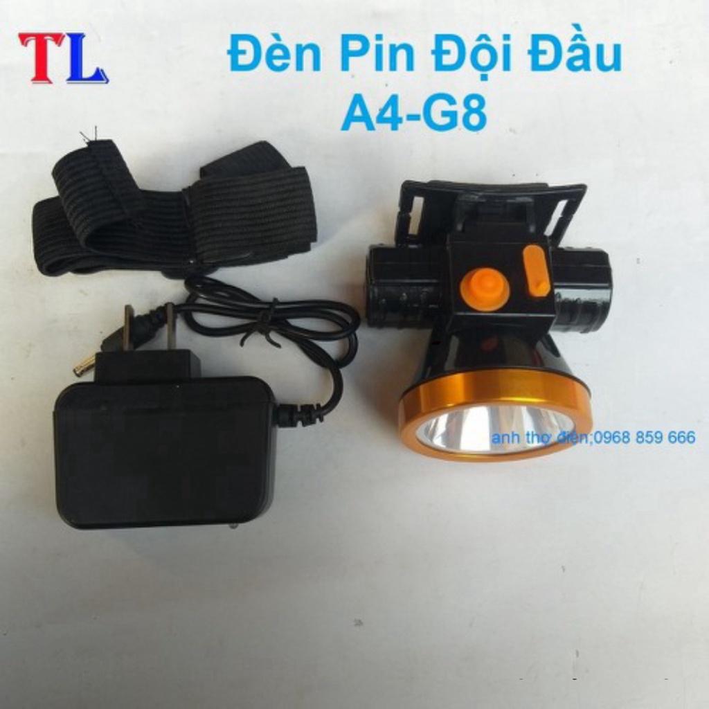 đèn pin - Đèn pin đội đầu A4 chiếu xa siêu sáng- kèm sạc và dây đeo