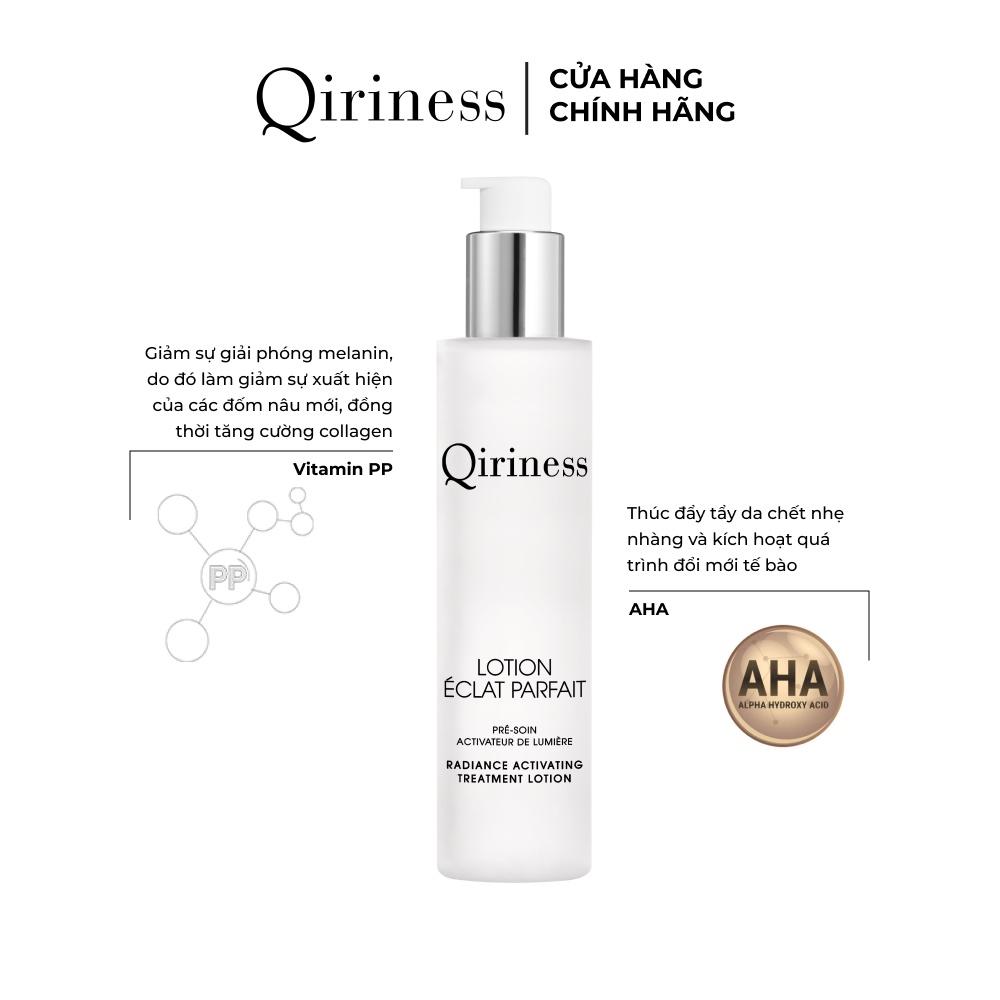 Dung dịch cân bằng làm sáng và đều màu da, mờ thâm nám chứa AHA Qiriness Radiance Activating Treament Lotion 200ml