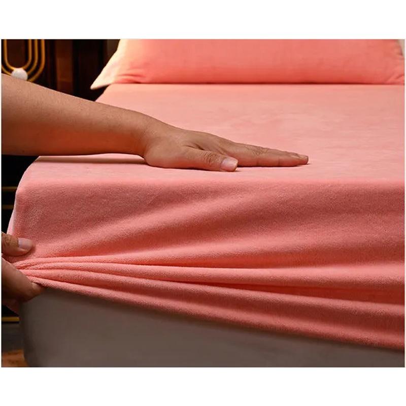 WOSTAR Mùa Đông Ấm Chắc Chắn Dép Nỉ Bedsheet Thun Trang Bị Tấm Nệm Bụi Bảo Vệ Nhà Dệt May Cao Cấp Chăn Ga Gối