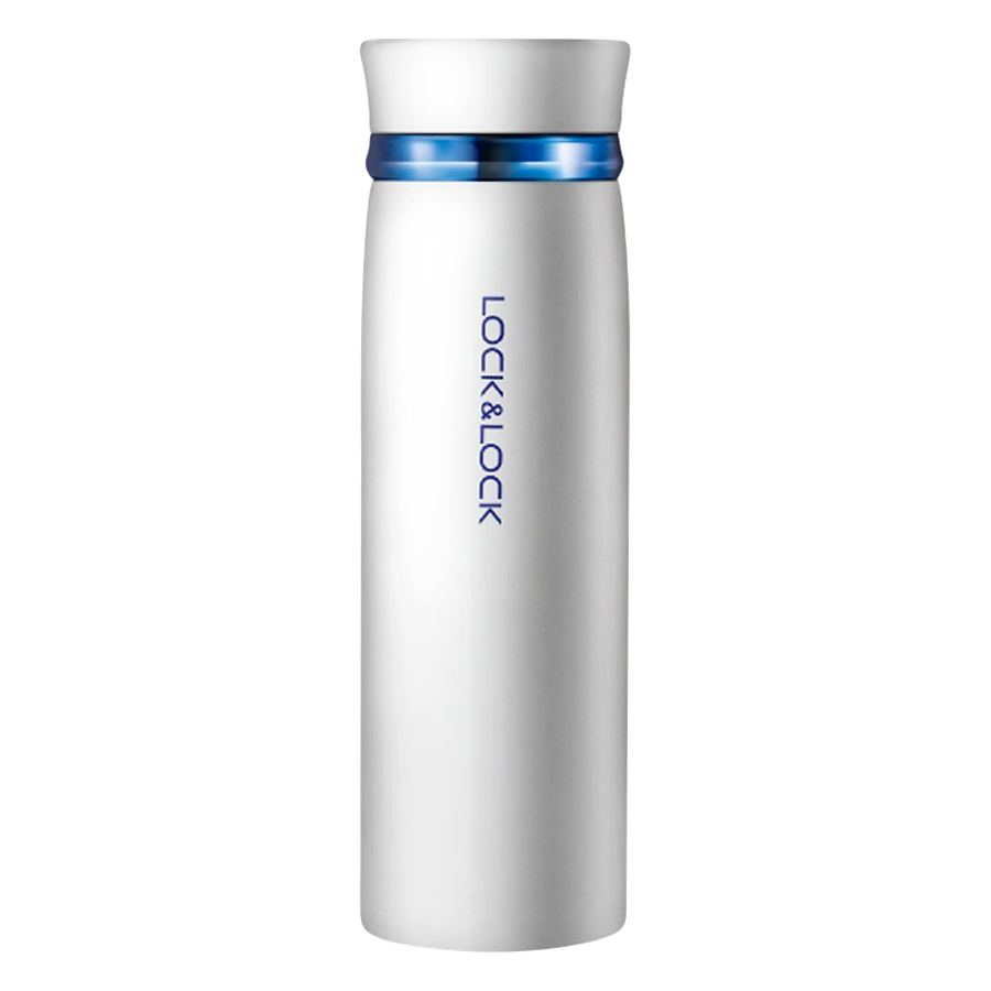 Bình Giữ Nhiệt 450ml Lock&amp;Lock Feather Light màu trắng xanh LHC4131WB, Hàng chính hãng - JoyMall