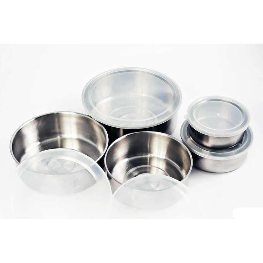 Bộ 5 thố inox Protect fresh box đựng đồ ăn nhà bếp