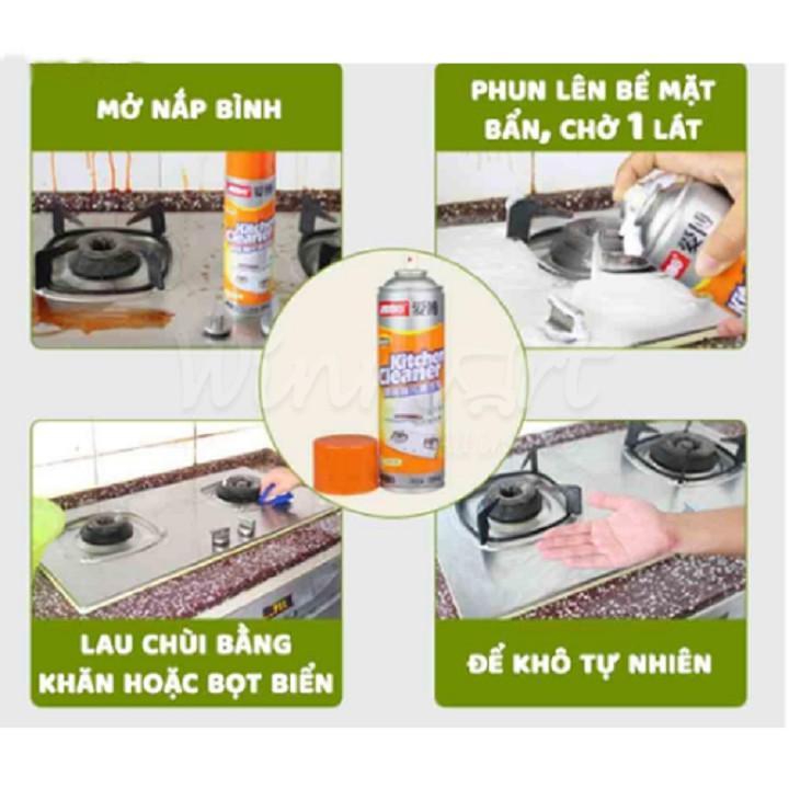 Bình xịt bọt tuyết kitchen cleaner tẩy rửa siêu sạch dung tích 500ml